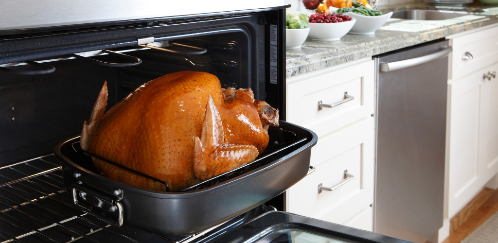 thermostat adjustments due to turkey in the oven